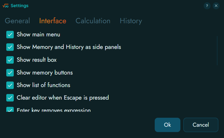 Interface Settings 1